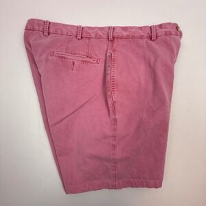Peter Millar Mens Pink Pima Cotton Pleated Shorts Size 35‎ Made in Peru